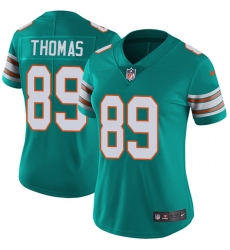 Nike Dolphins #89 Julius Thomas Aqua Green Alternate Womens Stitched NFL Vapor Untouchable Limited Jersey