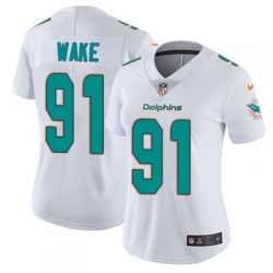 Nike Dolphins #91 Cameron Wake White Womens Stitched NFL Vapor Untouchable Limited Jersey