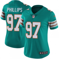 Nike Dolphins #97 Jordan Phillips Aqua Green Alternate Womens Stitched NFL Vapor Untouchable Limited Jersey