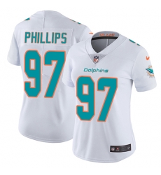 Nike Dolphins #97 Jordan Phillips White Womens Stitched NFL Vapor Untouchable Limited Jersey