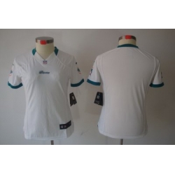 Women Nike Miami Dolphins Blank White Color[Women Limited Jerseys]