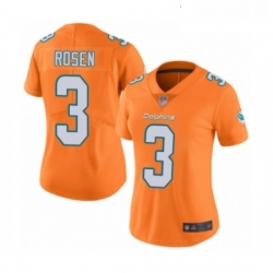 Womens Miami Dolphins 3 Josh Rosen Limited Orange Rush Vapor Untouchable Football Jersey