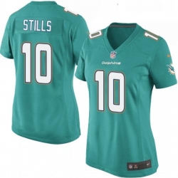 Womens Nike Miami Dolphins 10 Kenny Stills Game Aqua Green Team Color NFL Jersey