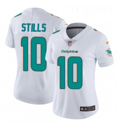 Womens Nike Miami Dolphins 10 Kenny Stills White Vapor Untouchable Limited Player NFL Jersey