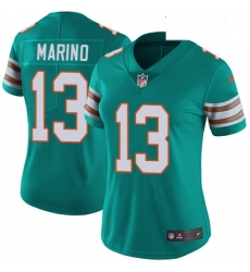 Womens Nike Miami Dolphins 13 Dan Marino Aqua Green Alternate Vapor Untouchable Limited Player NFL Jersey