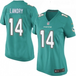 Womens Nike Miami Dolphins 14 Jarvis Landry Game Aqua Green Team Color NFL Jersey
