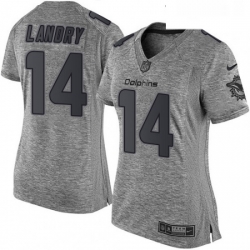 Womens Nike Miami Dolphins 14 Jarvis Landry Limited Gray Gridiron NFL Jersey