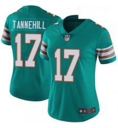 Womens Nike Miami Dolphins 17 Ryan Tannehill Aqua Green Alternate Vapor Untouchable Limited Player NFL Jersey