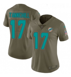 Womens Nike Miami Dolphins 17 Ryan Tannehill Limited Olive 2017 Salute to Service NFL Jersey