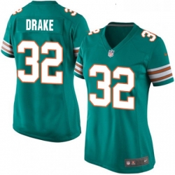 Womens Nike Miami Dolphins 32 Kenyan Drake Game Aqua Green Alternate NFL Jersey