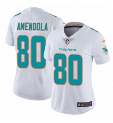 Womens Nike Miami Dolphins 80 Danny Amendola White Vapor Untouchable Elite Player NFL Jersey