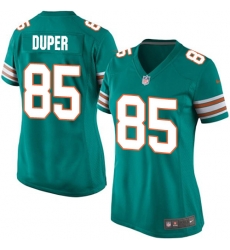 Womens Nike Miami Dolphins #85 Mark Duper Aqua Green Alternate NFL Jersey