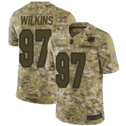 Dolphins 97 Christian Wilkins Camo Youth Stitched Football Limited 2018 Salute to Service Jersey