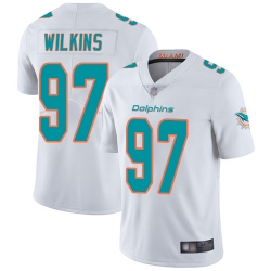 Dolphins 97 Christian Wilkins White Youth Stitched Football Vapor Untouchable Limited Jersey