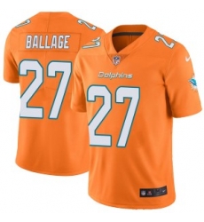 Kalen Ballage Miami Dolphins Youth Limited Color Rush Nike Jersey Orange