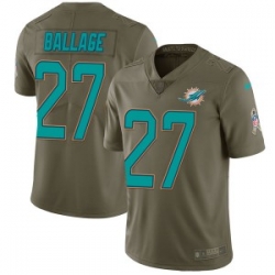 Kalen Ballage Miami Dolphins Youth Limited Salute to Service Nike Jersey Green