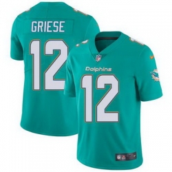 Nike Dolphins #12 Bob Griese Aqua Green Team Color Youth Stitched NFL Vapor Untouchable Limited Jersey