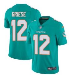 Nike Dolphins #12 Bob Griese Aqua Green Team Color Youth Stitched NFL Vapor Untouchable Limited Jersey