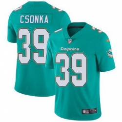 Nike Dolphins #39 Larry Csonka Aqua Green Team Color Youth Stitched NFL Vapor Untouchable Limited Jersey