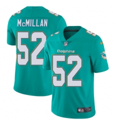 Nike Dolphins #52 Raekwon McMillan Aqua Green Team Color Youth Stitched NFL Vapor Untouchable Limited Jersey
