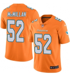 Nike Dolphins #52 Raekwon McMillan Orange Youth Stitched NFL Limited Rush Jersey