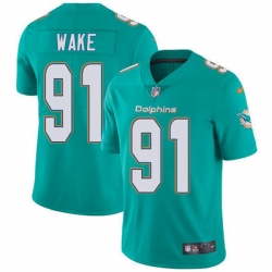 Nike Dolphins #91 Cameron Wake Aqua Green Team Color Youth Stitched NFL Vapor Untouchable Limited Jersey
