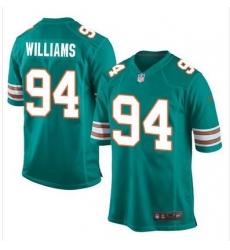 Nike Dolphins #94 Mario Williams Aqua Green Alternate Youth Stitched NFL Elite Jersey