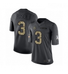 Youth Miami Dolphins 3 Josh Rosen Limited Black 2016 Salute to Service Football Jersey