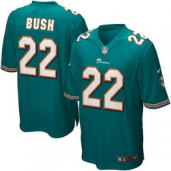 Youth NIke Miami Dolphins 22# Reggie Bush Game Green Color Jersey