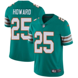 Youth Nike Dolphins 25 Xavien Howard Aqua Green Alternate Stitched NFL Vapor Untouchable Limited Jersey
