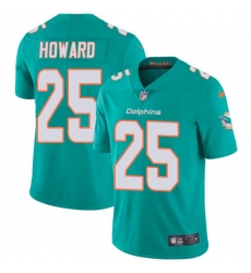 Youth Nike Dolphins 25 Xavien Howard Aqua Green Team Color Stitched NFL Vapor Untouchable Limited Jersey