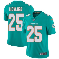 Youth Nike Dolphins 25 Xavien Howard Aqua Green Team Color Stitched NFL Vapor Untouchable Limited Jersey