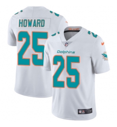 Youth Nike Dolphins 25 Xavien Howard White Stitched NFL Vapor Untouchable Limited Jersey
