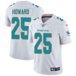 Youth Nike Dolphins 25 Xavien Howard White Stitched NFL Vapor Untouchable Limited Jersey