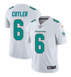Youth Nike Dolphins #6 Jay Cutler White Stitched NFL Vapor Untouchable Limited Jersey