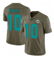 Youth Nike Miami Dolphins 10 Kenny Stills Limited Olive 2017 Salute to Service NFL Jersey