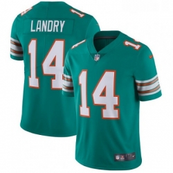 Youth Nike Miami Dolphins 14 Jarvis Landry Aqua Green Alternate Vapor Untouchable Limited Player NFL Jersey
