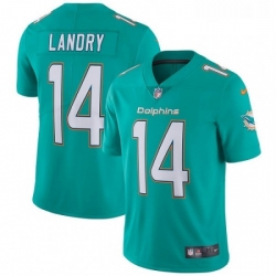 Youth Nike Miami Dolphins 14 Jarvis Landry Aqua Green Team Color Vapor Untouchable Limited Player NFL Jersey