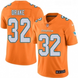 Youth Nike Miami Dolphins 32 Kenyan Drake Limited Orange Rush Vapor Untouchable NFL Jersey