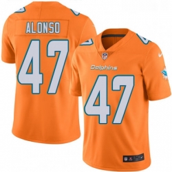 Youth Nike Miami Dolphins 47 Kiko Alonso Limited Orange Rush Vapor Untouchable NFL Jersey