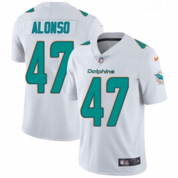 Youth Nike Miami Dolphins 47 Kiko Alonso White Vapor Untouchable Limited Player NFL Jersey