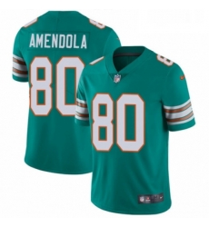 Youth Nike Miami Dolphins 80 Danny Amendola Aqua Green Alternate Vapor Untouchable Elite Player NFL Jersey