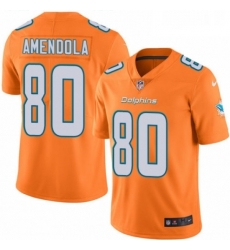 Youth Nike Miami Dolphins 80 Danny Amendola Limited Orange Rush Vapor Untouchable NFL Jersey
