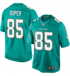 Youth Nike Miami Dolphins #85 Mark Duper Limited Aqua Green Team Color NFL Jersey