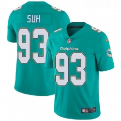 Youth Nike Miami Dolphins 93 Ndamukong Suh Aqua Green Team Color Vapor Untouchable Limited Player NFL Jersey