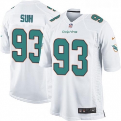 Youth Nike Miami Dolphins 93 Ndamukong Suh Game White NFL Jersey