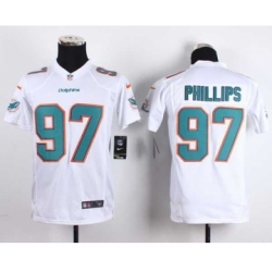 nike youth nfl jerseys miami dolphins 97 phillips white[nike]
