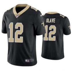 Men New Orleans Saints 12 Chris Olave Black Vapor Limited Stitched Jersey