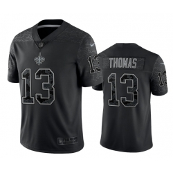 Men New Orleans Saints 13 Michael Thomas Black Reflective Limited Stitched Football Jersey