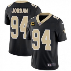 Men New Orleans Saints 2022 #94 Cameron Jordan Black With 4-star C Patch Vapor Untouchable Limited Stitched NFL Jersey